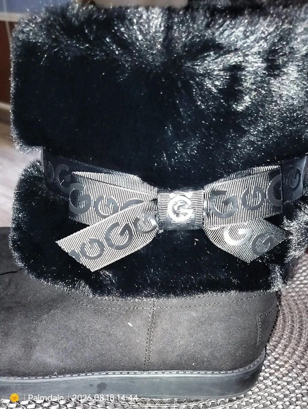 Women's Black Casual Slip-On Winter Boots